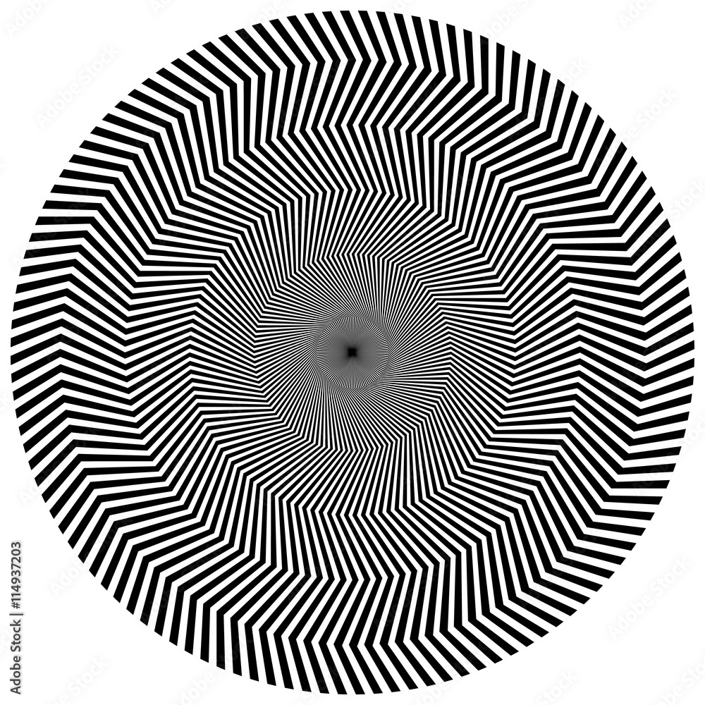 Leinwandbilder abstract circular element. rotating radial lines with wavy effec