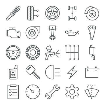 Set Of Car Service Icons