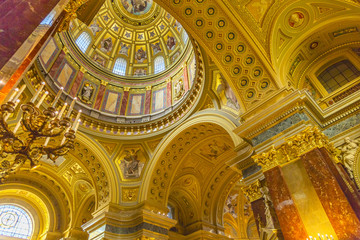 Fototapeta na wymiar Dome Basilica Arch Saint Stephens Cathedral Budapest Hungary