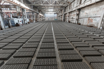 Stack of gray bricks