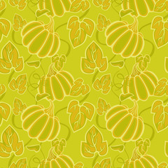 Seamless pattern with pumpkins. Vector clip art.