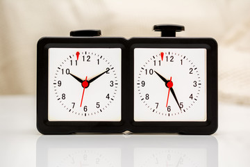 Chess clock. Dual watch.