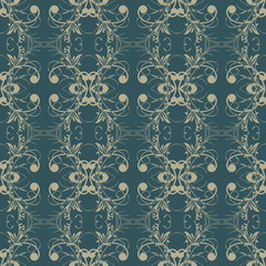 Vector damask seamless pattern background. Elegant luxury texture for wallpapers, backgrounds and page fill