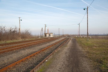 Obraz premium Railroad in rural area