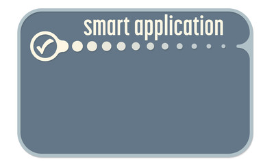 Vector text box for your text and the words smart application an