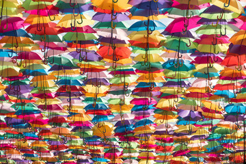Fototapeta na wymiar Umbrella sky project