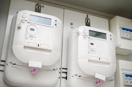 Electric Energy Meter. Pair Of Electrical Units