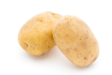 New potato isolated on white background.