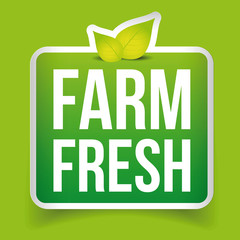 Fresh Farm label vector