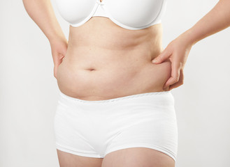 Frau Bauch Speckbauch
