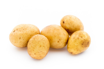 Fototapeta na wymiar New potato isolated on white background.