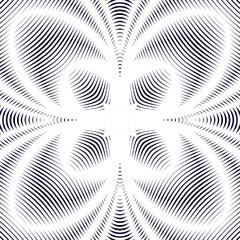 Moire pattern, op art background. Hypnotic backdrop with geometr