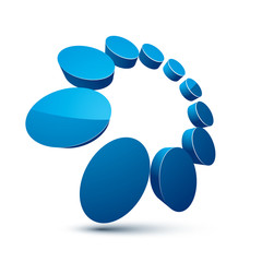 3d unusual company idea design element, abstract vector geometri