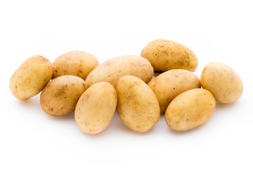 New potato isolated on white background.