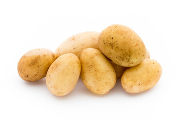 New potato isolated on white background.