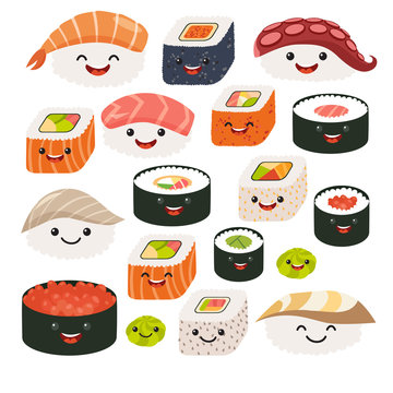 Cute Sushi Illustration