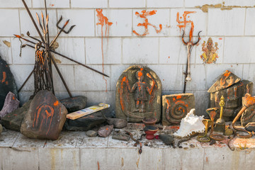 Shiva Symbols in Mountains in India