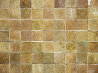 old brown tile wall texture
