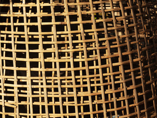 Detention cage for chickens from bamboo