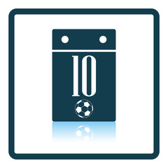 Icon of football  calendar