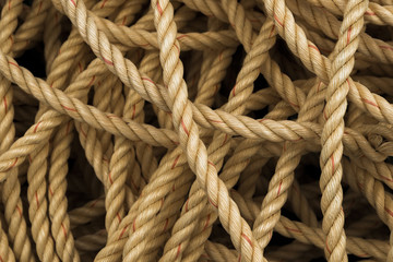 Pile of old fisherman's rope
