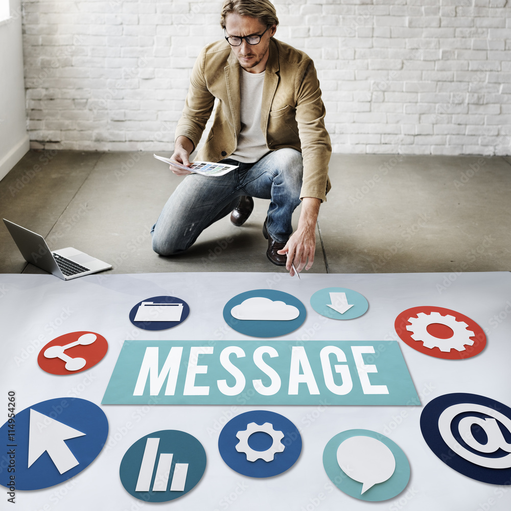 Poster message communication connection correspondence concept