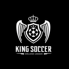King soccer logo,football club logo.
