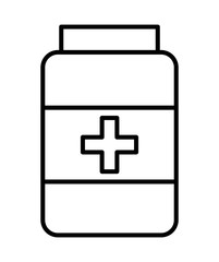 Obraz premium drugs bottle isolated icon design