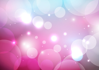 Abstrct circle bokeh background. pink color tone concept vector