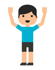 happy  little boy  isolated icon design