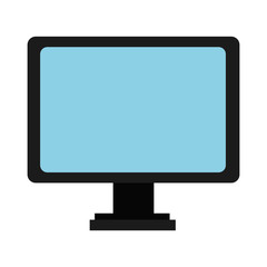 electronic device screen  with blue on it over isolated background, vector illustration 