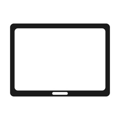 electronic device screen over isolated background, vector illustration 