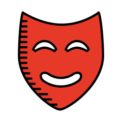 theater mask isolated icon design