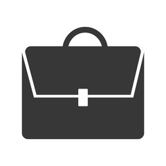 grey business man suitcase over isolated background, commerce concept, vector illustration 