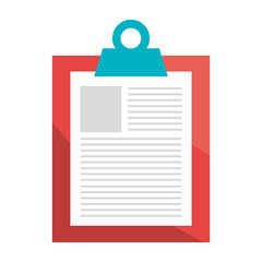 CV, document or simply sheet colorful icon, vector illustration graphic.