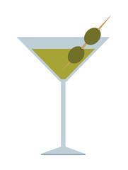 cocktail with  cherry  isolated icon design