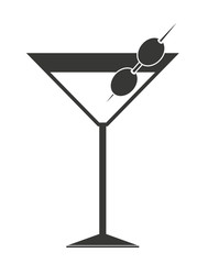 cocktail with  cherry  isolated icon design