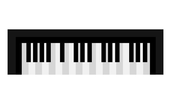 Piano keyboard music instrument icon design, vector illustration image.
