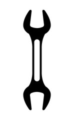 black construction tool front view over isolated background, vector illustration 