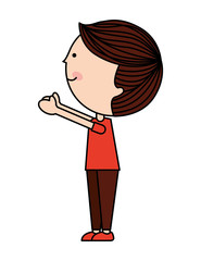 boy character isolated icon design