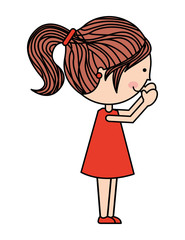 girl  character  isolated icon design