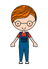 boy character isolated icon design