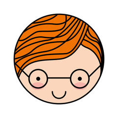 boy character isolated icon design