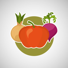 Obraz premium healthy food organic product isolated icon design