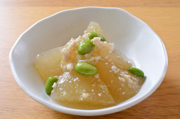 冬瓜の鶏そぼろあんかけ