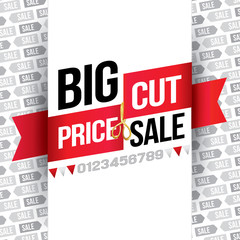 Big Sale. Price Cut. Vector Illustration