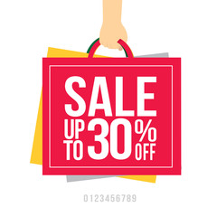 sale up to 30% off. Vector illustration