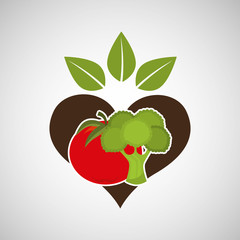 healthy food organic product isolated icon design