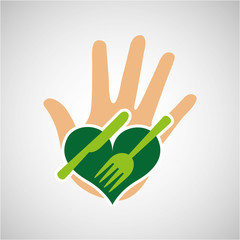 healthy food organic product isolated icon design