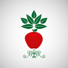 healthy food organic product isolated icon design